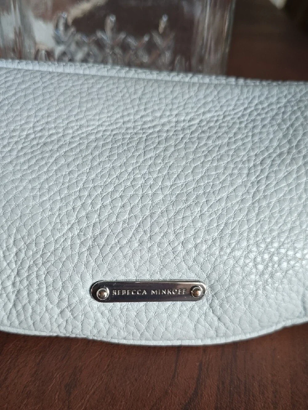 Rebecca Minkoff Bree Belt Bag Womens Small Grey Pebbled Leather Fanny Pack